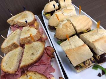 The Downtown Mission's Do Good Deli sandwiches, March 20, 2017. (Photo by Mike Vlasveld)