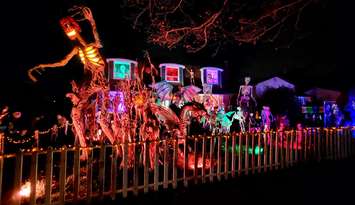 Home on Cathcart Boulevard decorated for Halloween. Blackburn Media photo by Stephanie Chaves. 