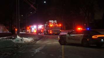 Fire crews respond to a house fire on Christina St. in Sarnia, January 2, 2017. (Photo courtesy of Currie Emergency Photography)