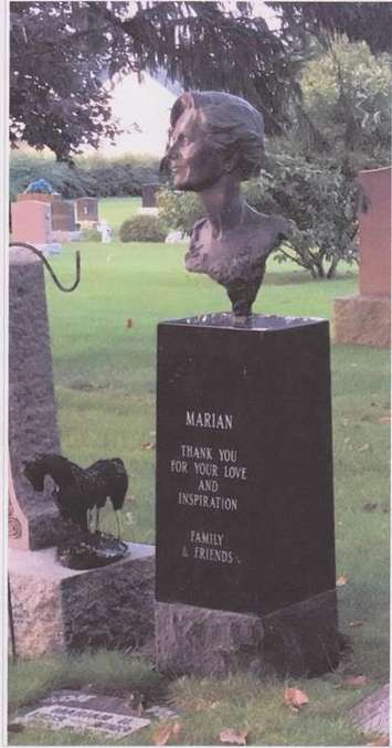 A large bronze bust was stolen from a gravestone at the Craford Cemetary, for a woman named 