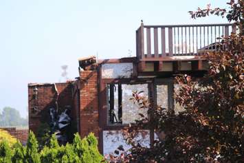 The remains of a Bradley home after a massive house fire, July 13, 2016 (Photo by Jake Kislinsky)