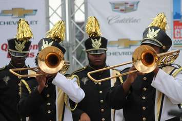 Martin Luther King High School band plays at Chevrolet Detroit Belle Isle Grand Prix. (Photo by Adelle Loiselle)