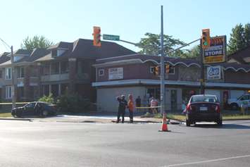 Emergency crews respond to a crash at the intersection of Giles Blvd. E and Howard Ave., June 24, 2016. (Photo by Jason Viau)