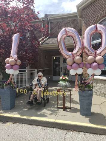 100th birthday parade for Lillian Price. May 22, 2020 (Photo provided by Jenica Tanguay)