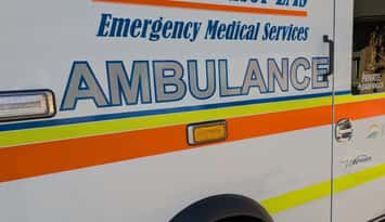 An Essex-Windsor EMS ambulance in Windsor, November 23, 2025. Photo by Mark Brown/WindsorNewsToday.ca.