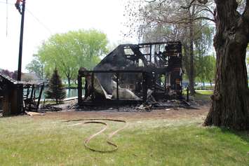 Fawn Island Cottage Fire May 27/18. Photo courtesy of St. Clair Township Fire Dept.