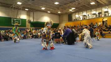 Lambton College's 26th annual Pow Wow in the college gymnasium. April 5, 2018. (Photo by Colin Gowdy, Blackburn News)