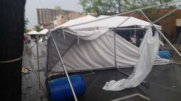 Artwalk Damage in storm Sunday June 5, 2016. 