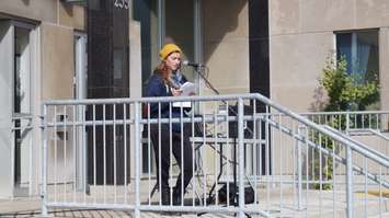 Lauren Duncan, of the Circles program, shares her very touching story of becoming a taxpayer after many years struggling as a tax receiver. October 16, 2015 (BlackburnNews.com Photo by Briana Carnegie)