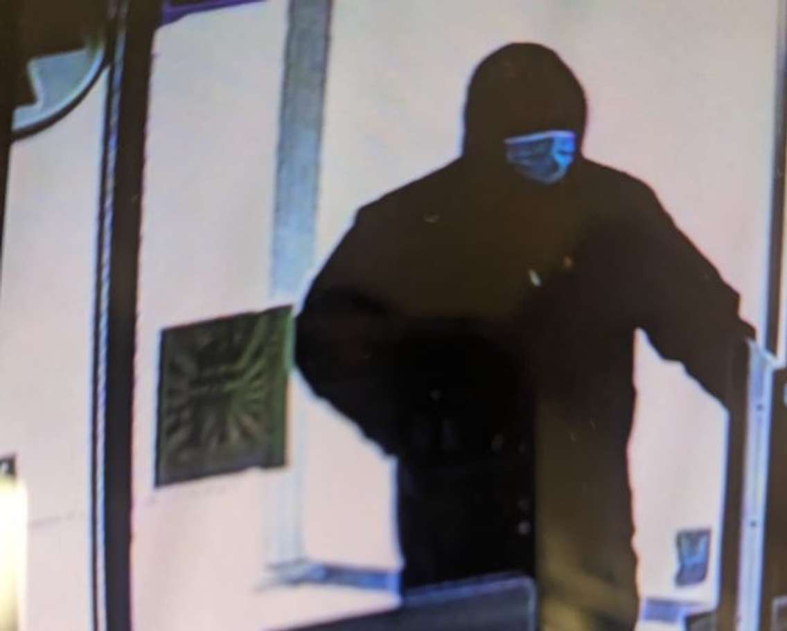 A suspect wanted in connection to a robbery at Northgate Pharmacy - Mar 13/24 (Photo courtesy of Sarnia Police Service)