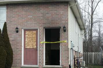 Firefighters respond to a basement apartment fire in the 200-block of Eureka St. in Petrolia on January 9, 2016. (Photo by Dave Dentinger)