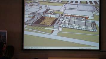 Lambton College reveals detailed architect plans for its Nova Chemicals Health & Research Centre and the Athletics & Fitness Complex. January 8, 2016 (BlackburnNews.com Photo by Briana Carnegie)