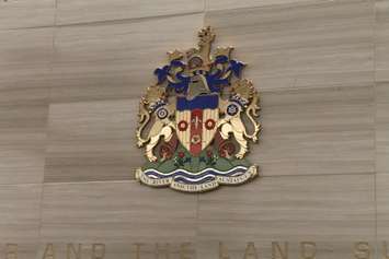 The seal of the city of Windsor is displayed in the council chambers of New Windsor City Hall. Blackburn News file photo.