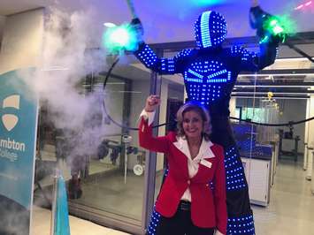 Lambton College President Judith Morris officially opens the Centre of Excellence in Energy and Bio-Industrial Technologies. September 20, 2018 Photo by Melanie Irwin