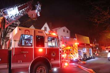 Firefighters respond to a blaze at 528 Church St., May 6, 2015. (Photo by Jason Viau)