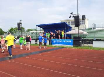 Local residents participate in Relay for Life 2015 at Chatham Kent Secondary School, June 13, 2015. (Photo by the Blackburn Radio Summer Patrol)