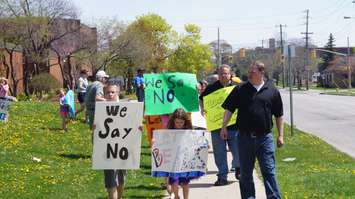 Sarnia-Lambton Sex-ed Protest May 8 2015 (Photo by Briana Carnegie)
