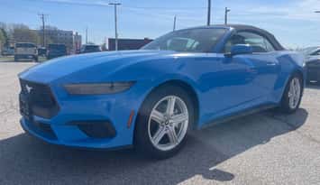 Grabber blue metallic 2026 Ford Mustang convertible. (Photo courtesy of Sarnia-Lambton Rebound)