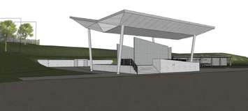 Mock up designs of the proposed Leamington amphitheater. (Photo courtesy the Municipality of Leamington)