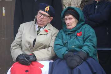 Remembrance Day ceremony at Chatham's Cenotaph, November 11, 2016 (Photo by Jake Kislinsky)