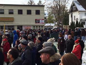 Remembrance Day Ceremony from the Sarnia Cenotaph (Photo by Sue Storr)
