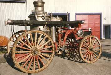1897 steam engine before restoration. (Photo courtesy of Dawson City Fire Department)