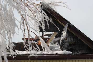 Windsor firefighters respond to a blaze at 761 Windsor Ave. on February 18, 2015. (Photo by Jason Viau)