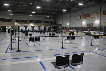 Targeted vaccine clinic at the WFCU Centre in Windsor, March 3, 2021. (Photo by Maureen Revait) 