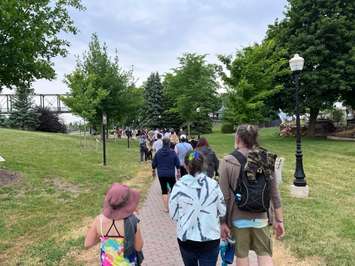 The Pride March held during the Minto Pride in the Park 2023 event at the Palmerston Railway Heritage Park (Photo by Ryan Drury)
