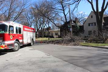 Wind damage on Niagara St. and Argyle Rd. in Windsor, March 8, 2017. (Photo by Maureen Revait)