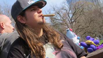 A number of marijuana supporters turned out to London's Victoria Park for 4/20, April 20, 2016. (Photo by Kirk Dickinson)