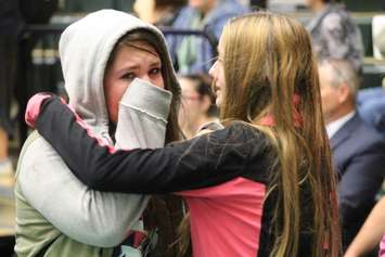 Harrow District High School students left in tears October 13, 2015 after learning their school will close. (Photo by Jason Viau)