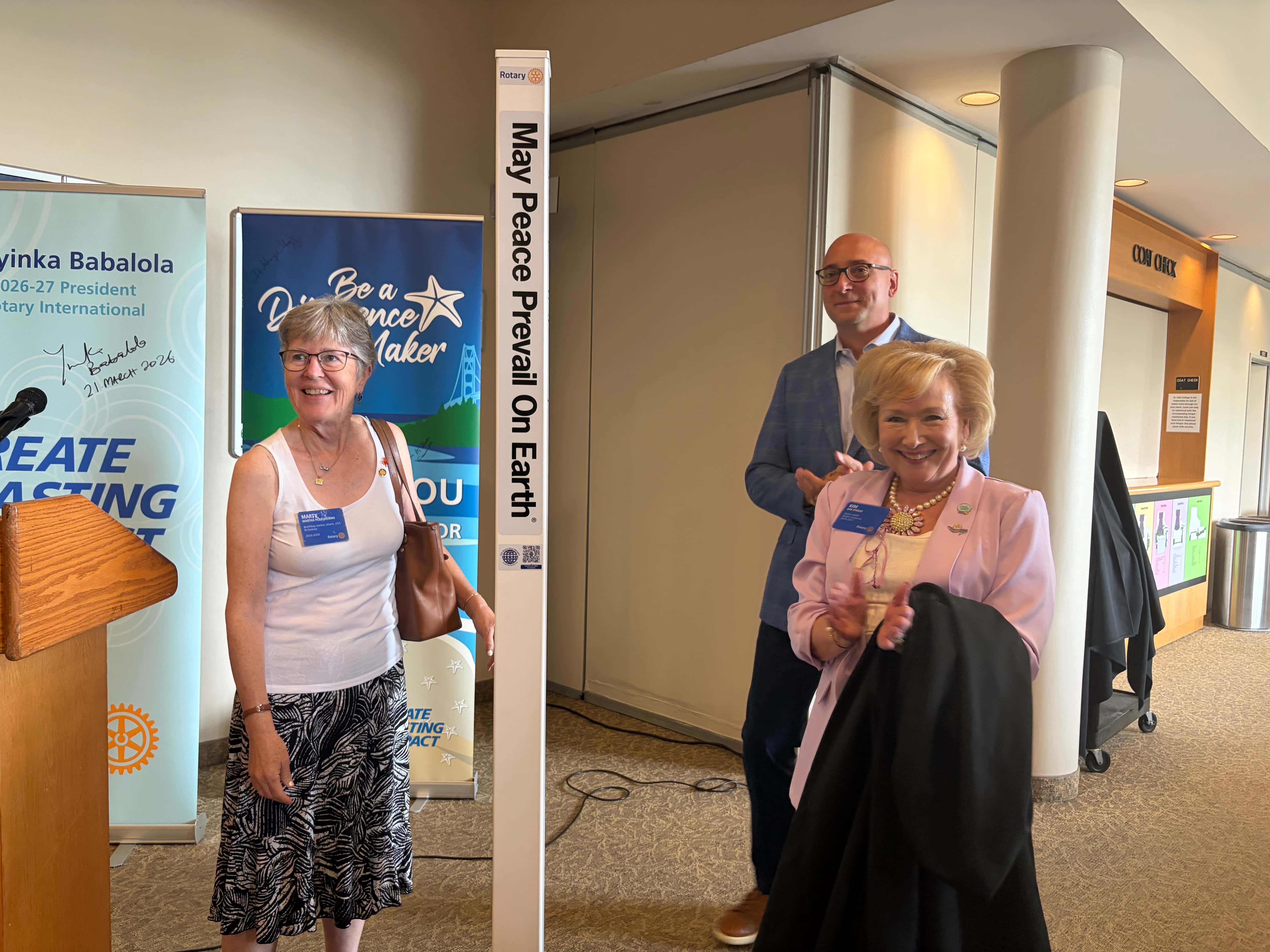Rotary dedicates Peace Pole at St. Clair College Centre for the Arts