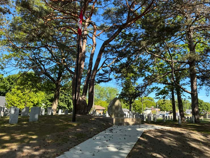 Restored Veterans Installation at Lakeview Cemetery. June 2, 2026. (Photo by Natalia Vega) 