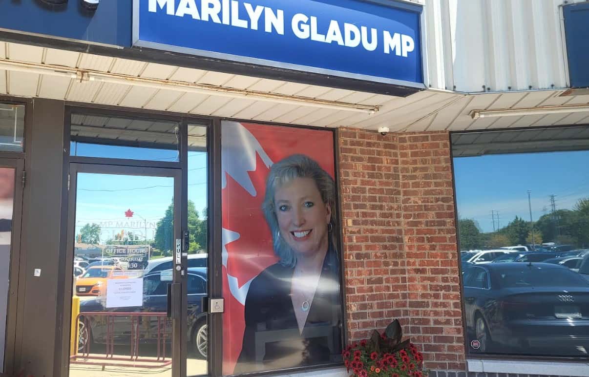Suspect accused of throwing rock at Gladu's Sarnia office