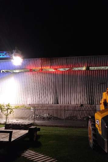 Damage from an explosion at the Meridian plant in Strathroy, October 22, 2018. Photo courtesy of Greg McClinchey.
