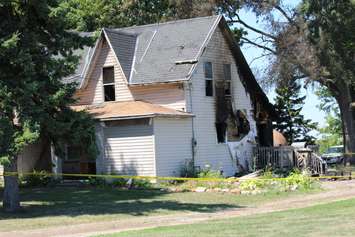 Aftermath of a house fire at 6803 Talbot Trail, August 8, 2016 (Photo by Jake Kislinsky)