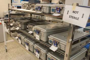 Materials to be sanitized pictured at Windsor Regional Hospital on June 23, 2016. (Photo by Ricardo Veneza)