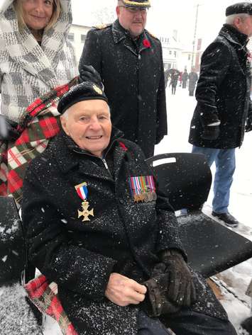 Veteran John Mills of the 96 First Hussars (Blackburnnews.com photo by Sue Storr)