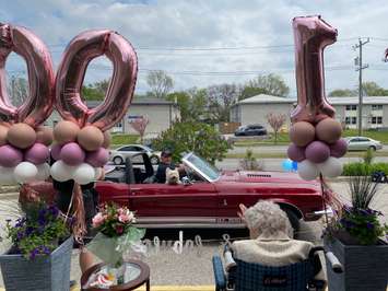 100th birthday parade for Lillian Price. May 22, 2020 (Photo provided by Jenica Tanguay)