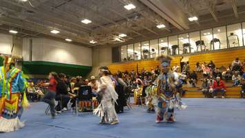 Lambton College's 26th annual Pow Wow in the college gymnasium. April 5, 2018. (Photo by Colin Gowdy, Blackburn News)