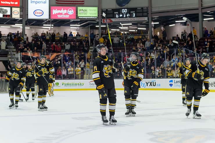 Erie Otters at Sarnia Sting, March 18, 2026. Photo by Metcalfe Photography. 