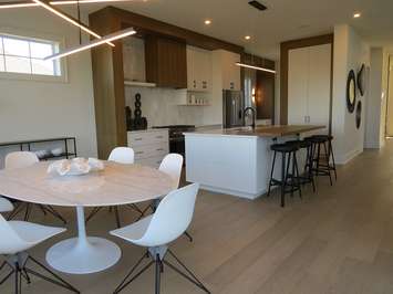 The kitchen inside the Dream Lottery dream home at 1761 Upper West Ave. in London. (Photo by Miranda Chant, Blackburn News)