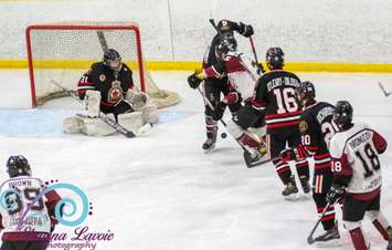 The Sarnia Legionnaires hosting the Chatham Maroons. 10 March 2022.  Shawna Lavoie Photography.