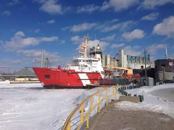Canadian Coast Guard icebreaker  Samuel Risley at Sarnia's government dock.  File photo