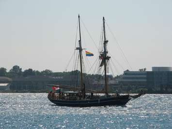 Tall ship  travels up the St. Clair River. (July 12, 2016) Photo submitted by Laura Austin