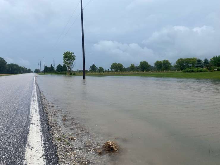 Flooding in Brigden - July 16/24 (Submitted photo)