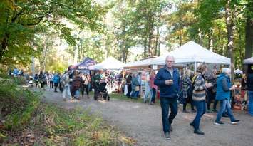 Visitors browse vendors at the Lambton Fall Colour & Craft Festival in 2024. (Photo courtesy of The Corporation of the County of Lambton)