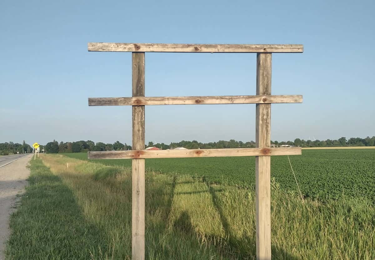Crime Stoppers sign stolen