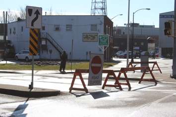 Chatham-Kent police block off Wellington St. in downtown Chatham on February 3, 2016. (Photo by Ricardo Veneza)